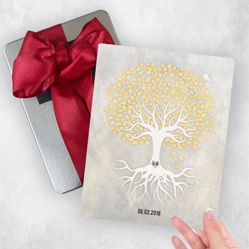 White Canopy Tree Anniversary Gift Delivery Box Gift for Couple TOY-1537