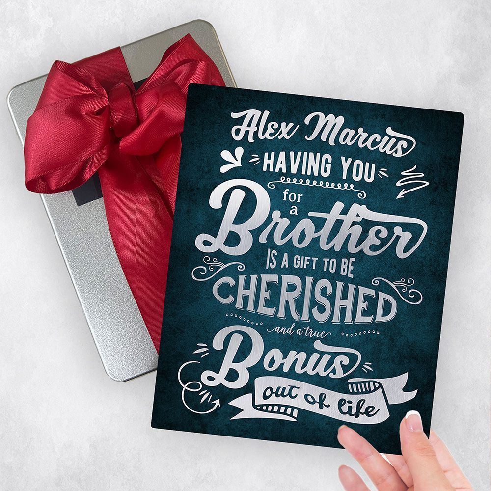 A Brother is a Bonus Out of Life Typography Birthday Gift Delivery Box Gift for Brother TOY-2148
