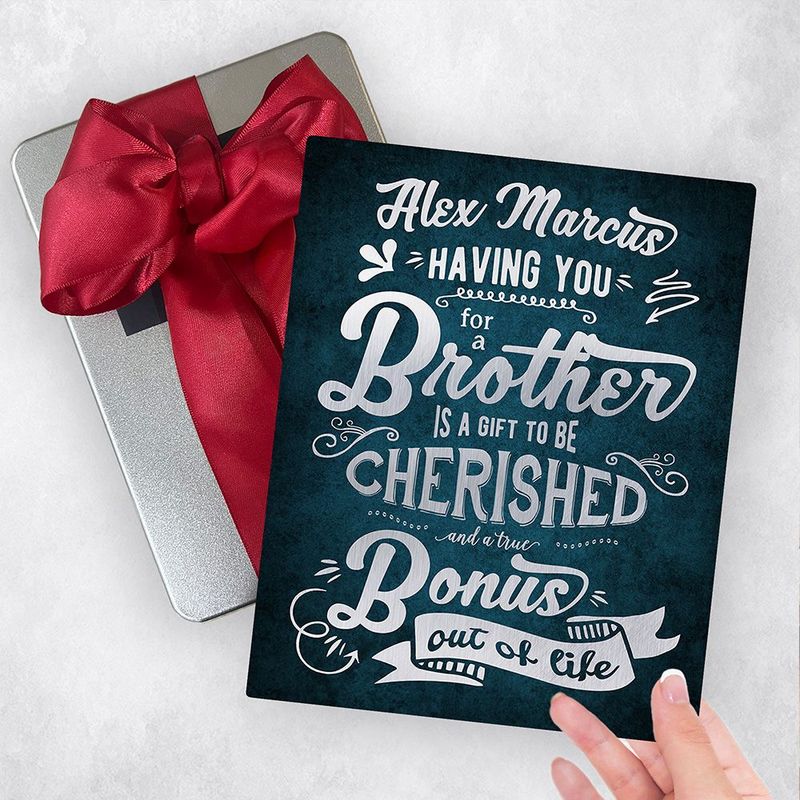 A Brother is a Bonus Out of Life Typography Birthday Gift Delivery Box Gift for Brother TOY-2148