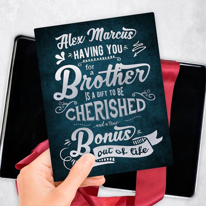 A Brother is a Bonus Out of Life Typography Birthday Gift Delivery Box Gift for Brother TOY-2148