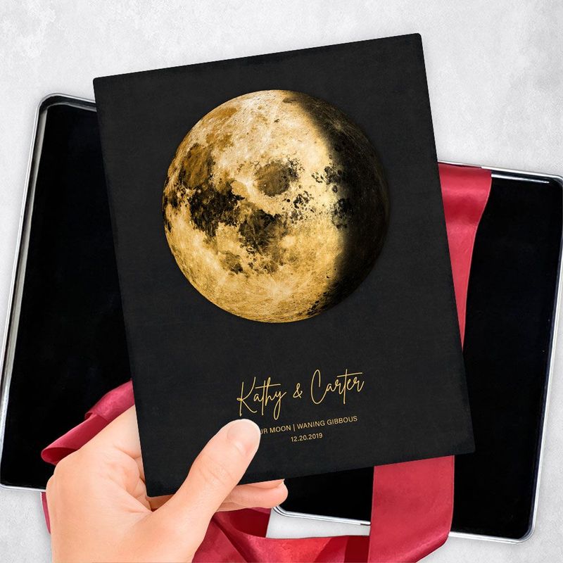 #1 Best Seller - Gold Our Moon Phase Gold Anniversary Gift Delivery Box Gift for Couple TOY-2125