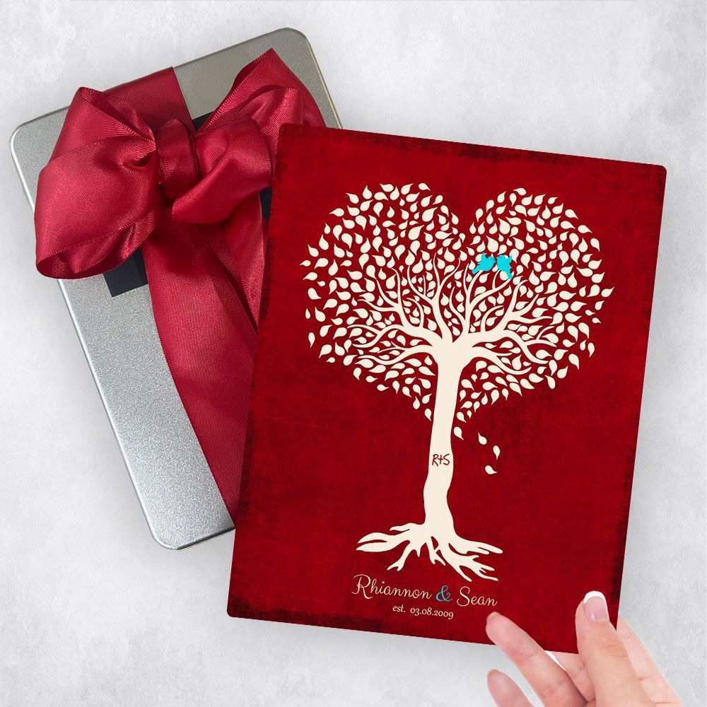 Heart Shape Tree Metal Plaque Anniversary Gift Delivery For Couple Toy-1812