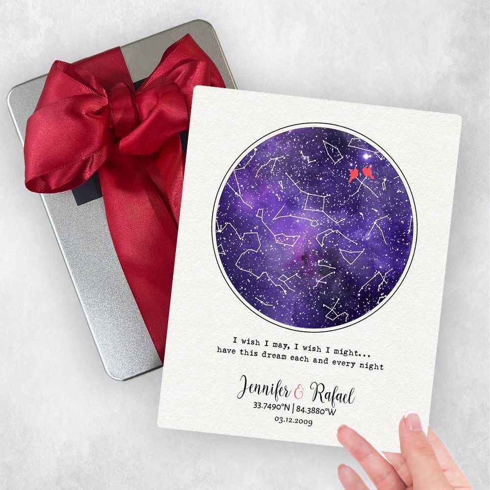 Star Map 6th Anniversary Gift Delivery Box Gift for Couple TOY-1754