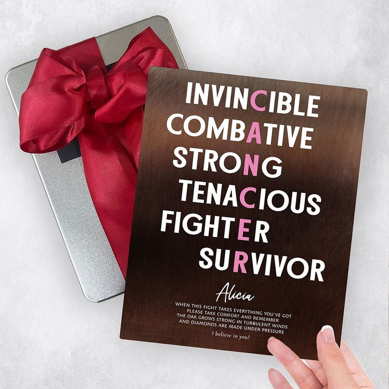 #1 Best Seller - Bronze Cancer Survivor Motivational Encouragement Encouragement Gift Delivery Box Gift for Family TOY-2165