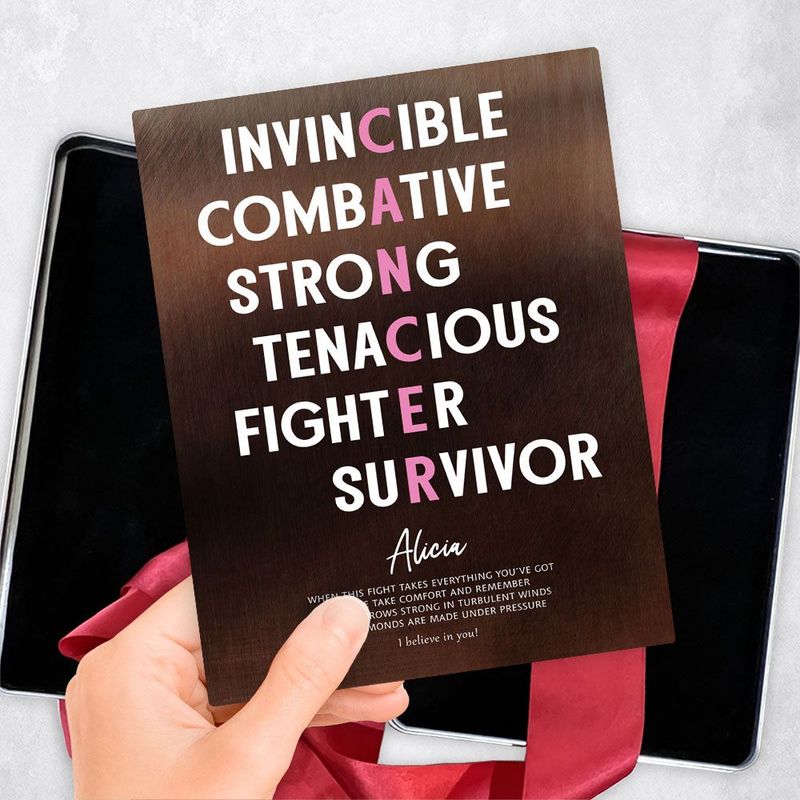 #1 Best Seller - Bronze Cancer Survivor Motivational Encouragement Encouragement Gift Delivery Box Gift for Family TOY-2165