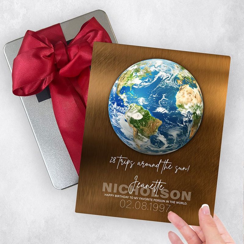 #1 Best Seller - Bronze Happy Birthday Favorite Person in the World Birthday Gift Delivery Box Gift for Family TOY-2133