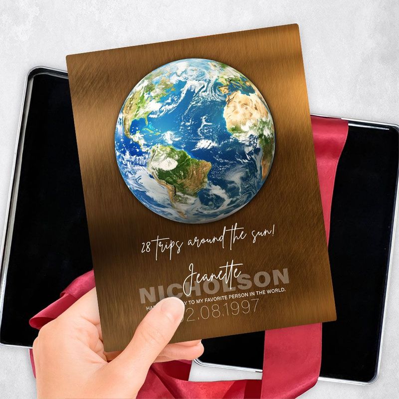 #1 Best Seller - Bronze Happy Birthday Favorite Person in the World Birthday Gift Delivery Box Gift for Family TOY-2133