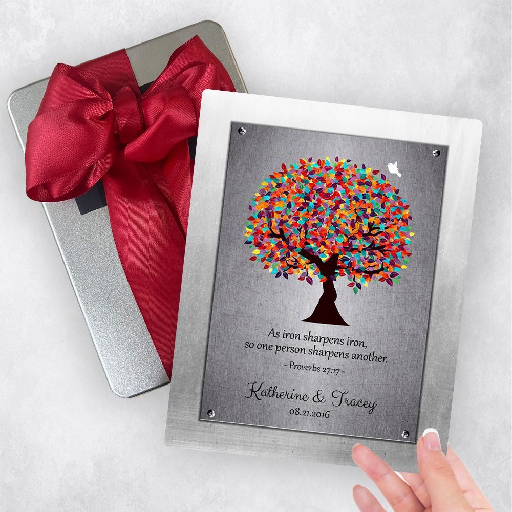 Iron Tree Silhouette 6th Anniversary Gift Delivery Box Gift for Couple TOY-1902
