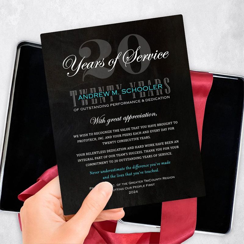 #1 Best Seller - Tin 20 Years of Service Employee Appreciation Gift Delivery Box Gift for Employee TOY-2109