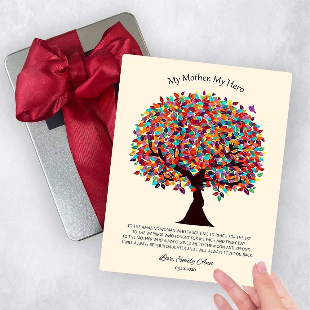 Colorful Spring Tree Metal Plaque Family Gift Delivery For Mom Toy-1547