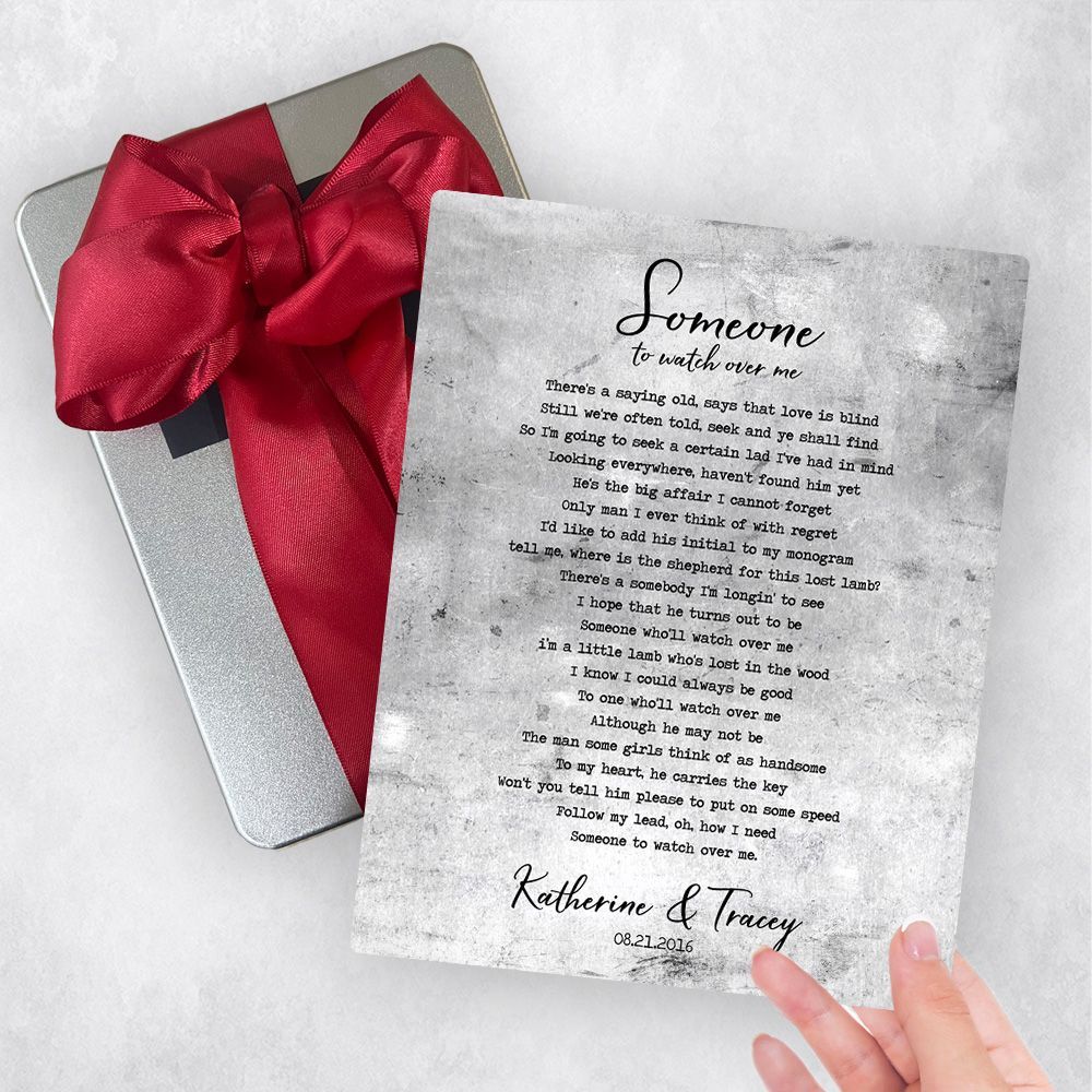 Tarnished Tin Our Song Lyrics 10th Anniversary Gift Delivery Box Gift for Couple TOY-1903