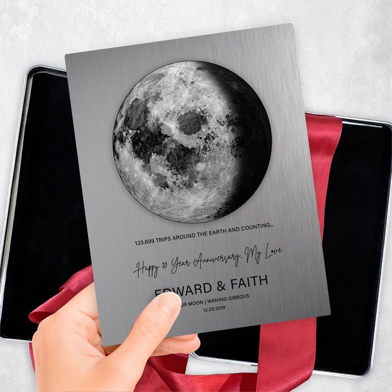 #1 Best Seller - Tin Our Moon Trips Around the Earth Anniversary Gift Delivery Box Gift for Couple TOY-2127