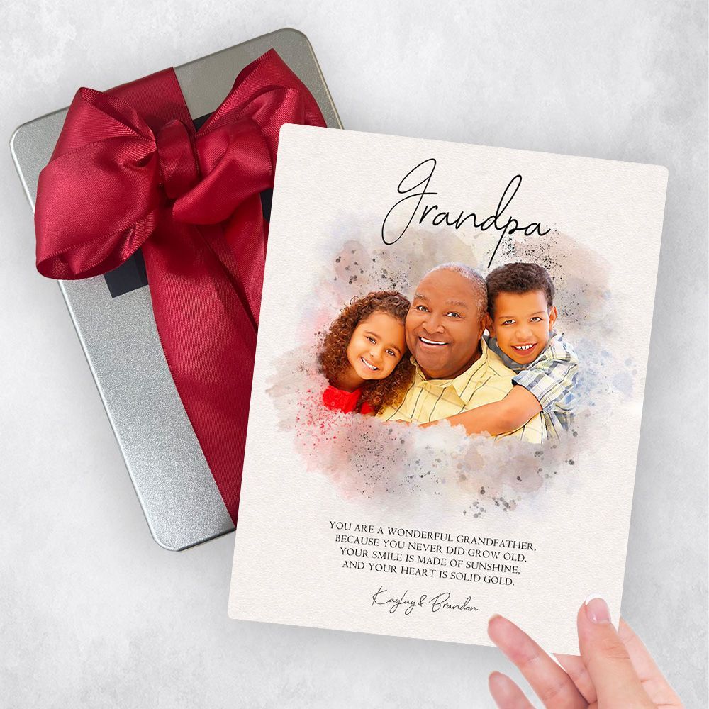 Watercolor Portrait Family Appreciation Gift Delivery Box Gift for Grandparent TOY-1854