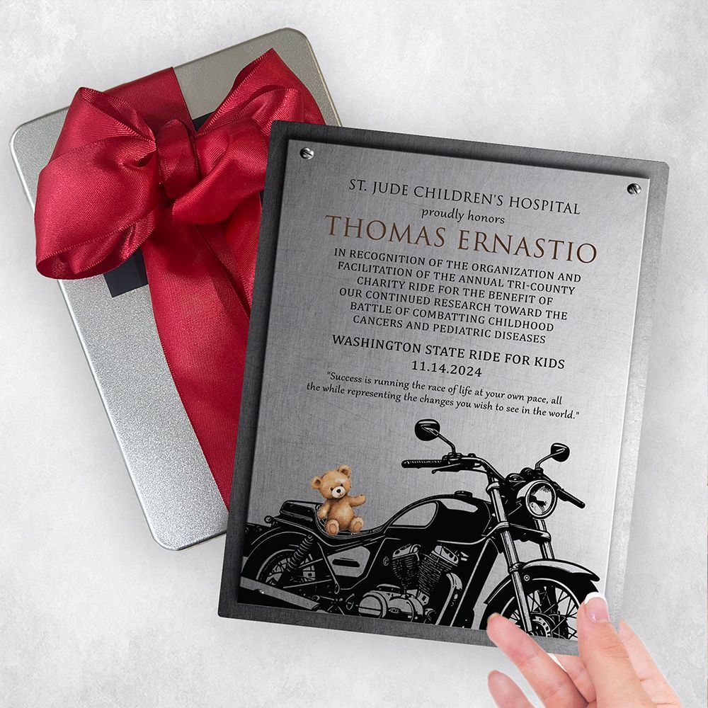 Tin Motorcylce Event Fund Raising Gift Delivery Box Gift for Bikers TOY-2101
