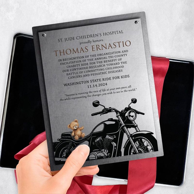 Tin Motorcylce Event Fund Raising Gift Delivery Box Gift for Bikers TOY-2101