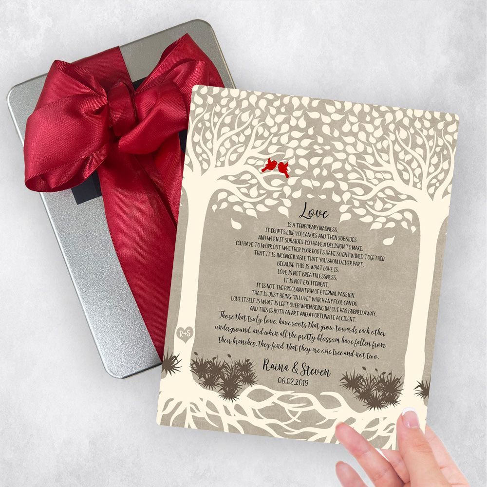 #1 Best Seller - Two Trees with Roots Anniversary Gift Delivery Box Gift for Couple TOY-1766
