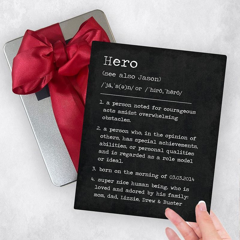 Hero Dictionary Definition Custom Name Birthday Gift Delivery Box Gift for Son TOY-2166