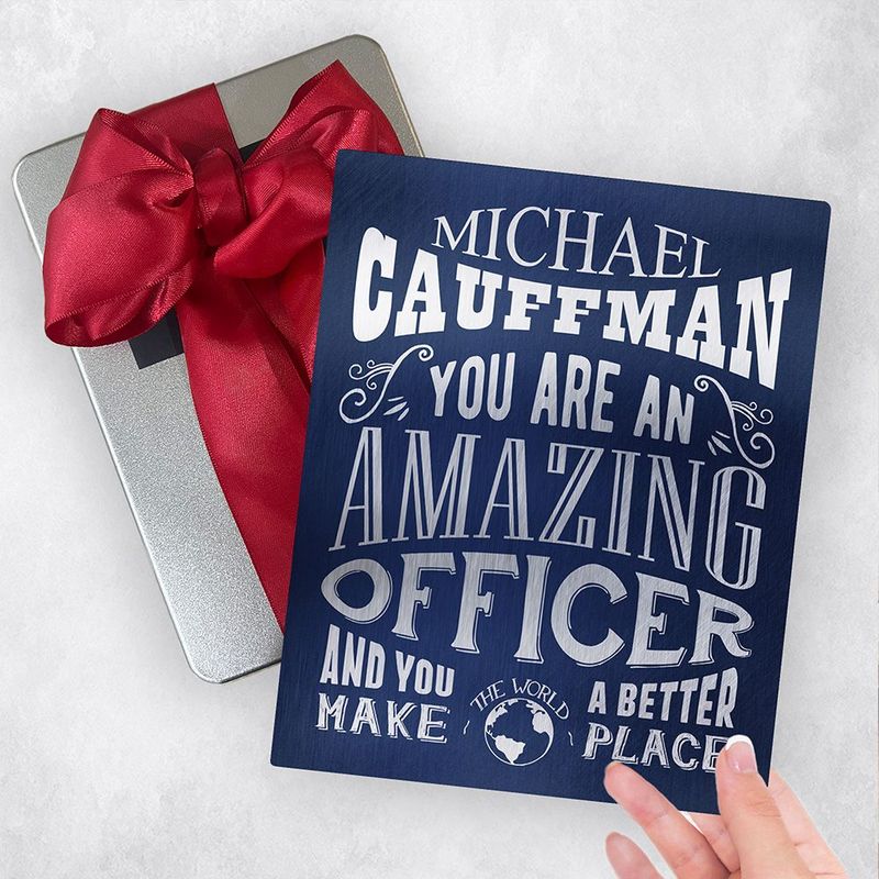 Amazing Police Officer Typography Retirement Gift Delivery Box Gift for Police TOY-2153