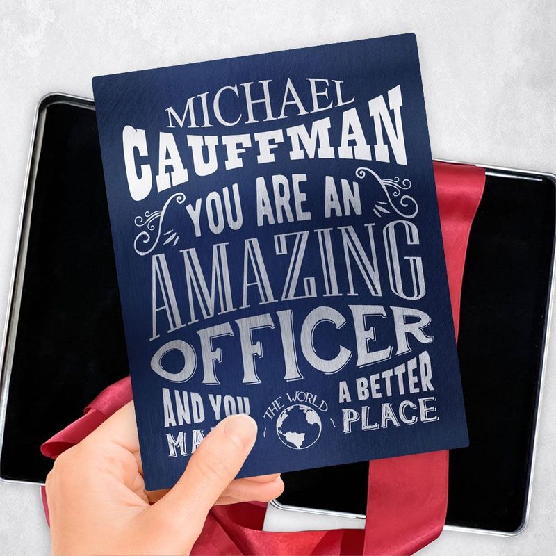 Amazing Police Officer Typography Retirement Gift Delivery Box Gift for Police TOY-2153