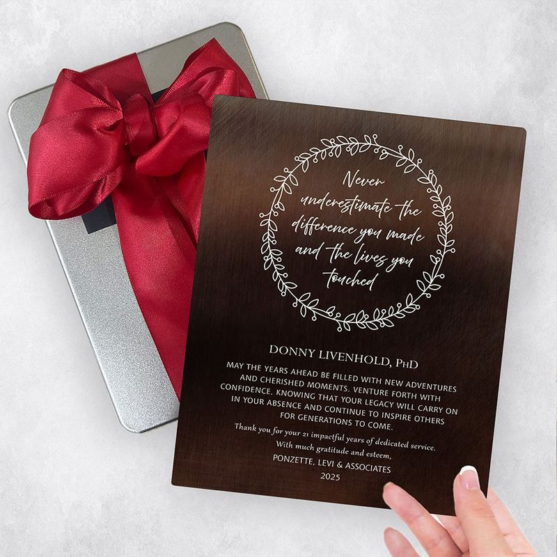 Bronze Farewell Retirement From Employer Retirement Gift Delivery Box Gift for Employee TOY-2168
