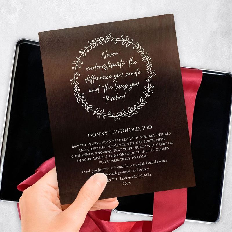 Bronze Farewell Retirement From Employer Retirement Gift Delivery Box Gift for Employee TOY-2168