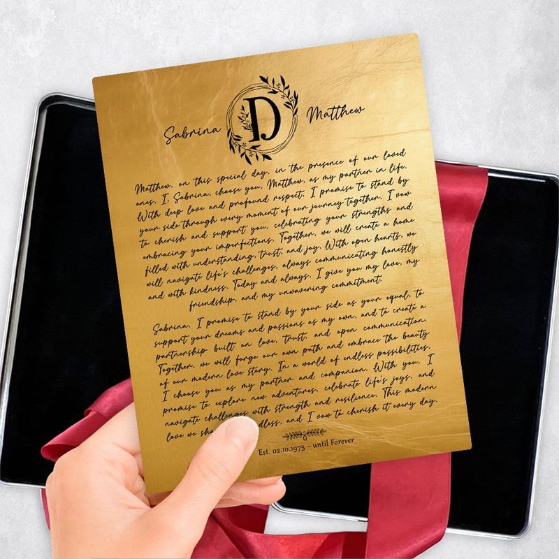 Gold Surname Monogram and History Housewarming Gift Delivery Box Gift for Family TOY-2124