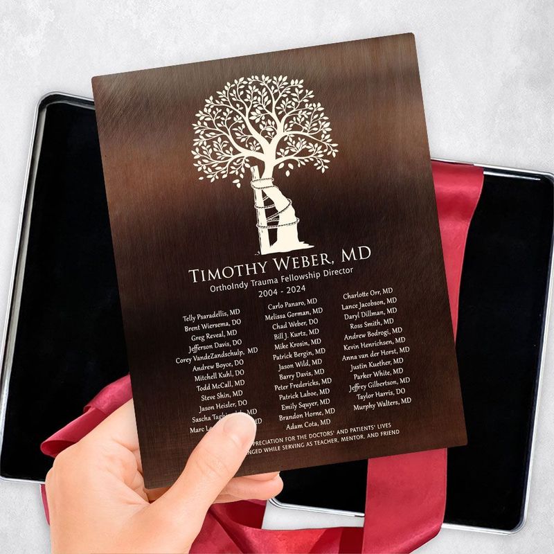 Bronze Orthopedic Tree of Andry Recognition Gift Delivery Box Gift for Orthopedist TOY-2110