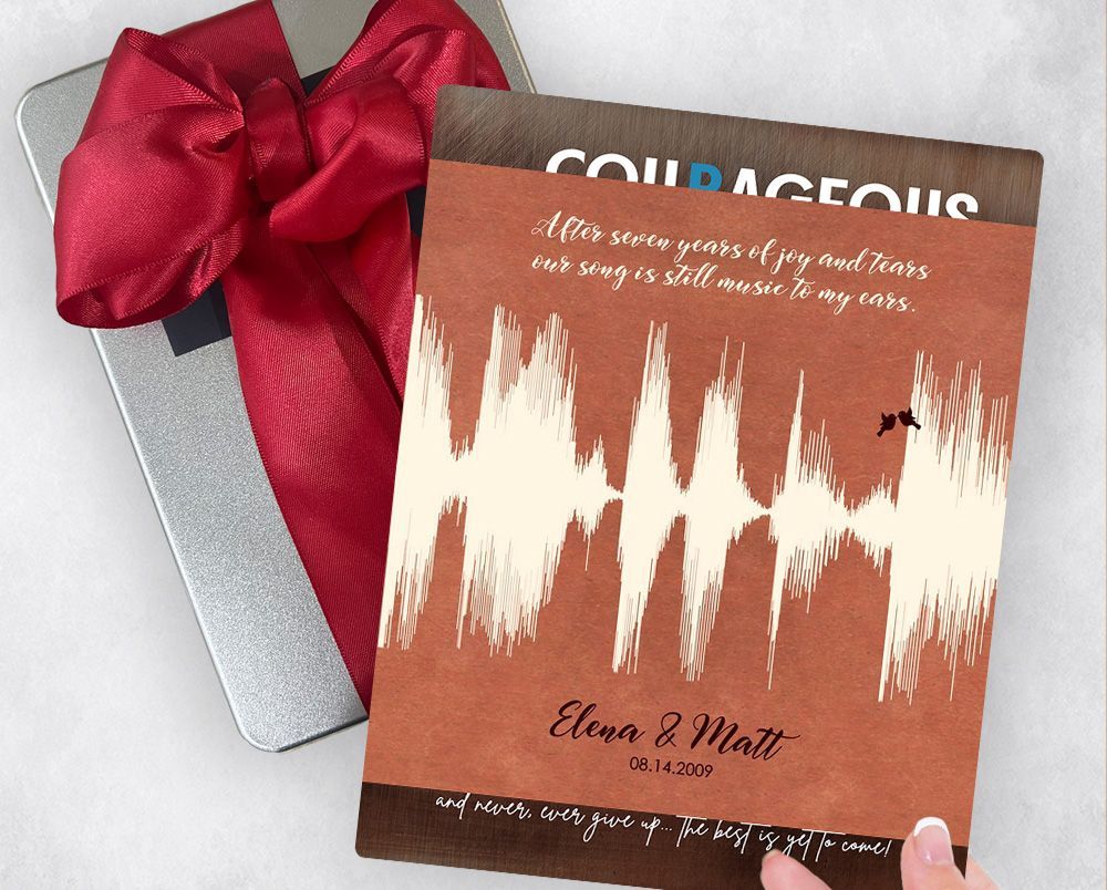 Copper Soundwave 7th Anniversary Gift Delivery Box Gift for Couple TOY-1778