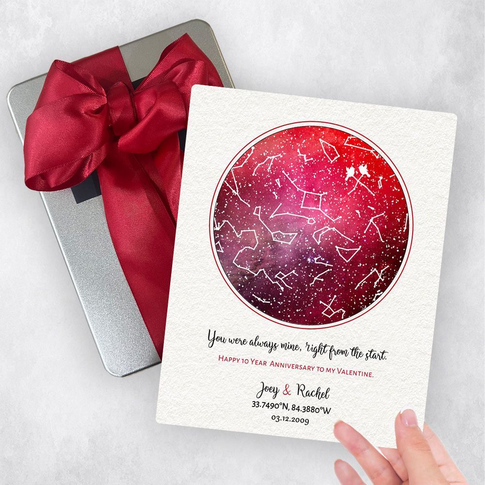 Star Map 10th Anniversary Gift Delivery Box Gift for Couple TOY-1753