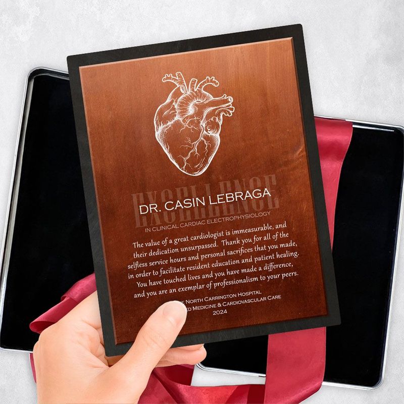 Copper Heart Organ Anatomy Cardiologist Recognition Gift Delivery Box Gift for Doctor TOY-2102