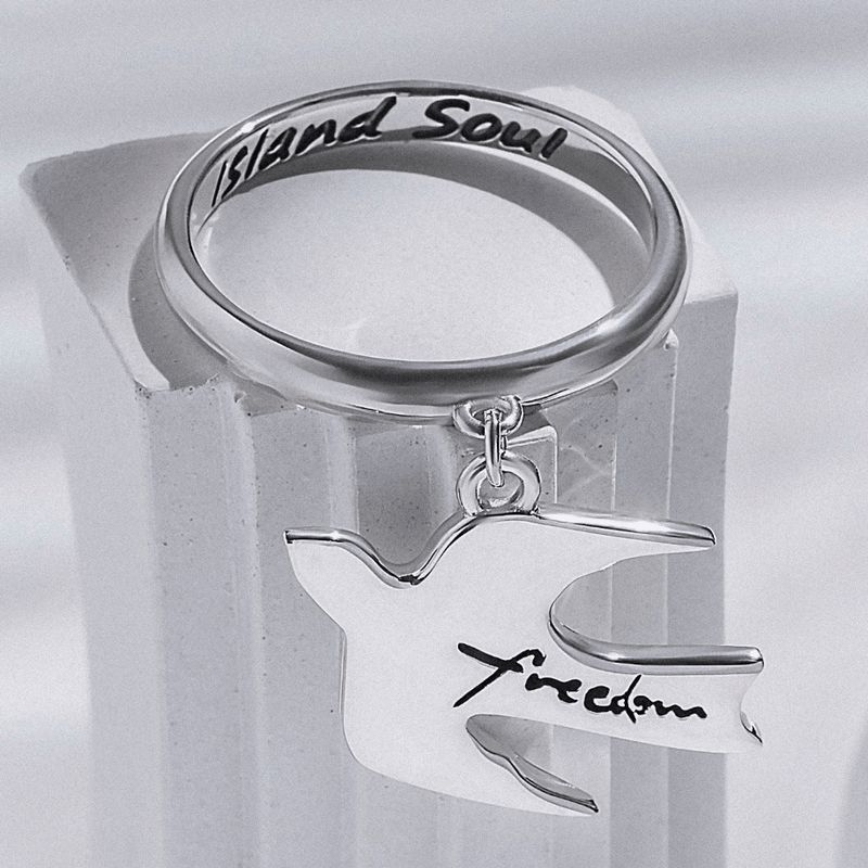 ISLAND SOUL Freedom Pendant Ring, Silver 925