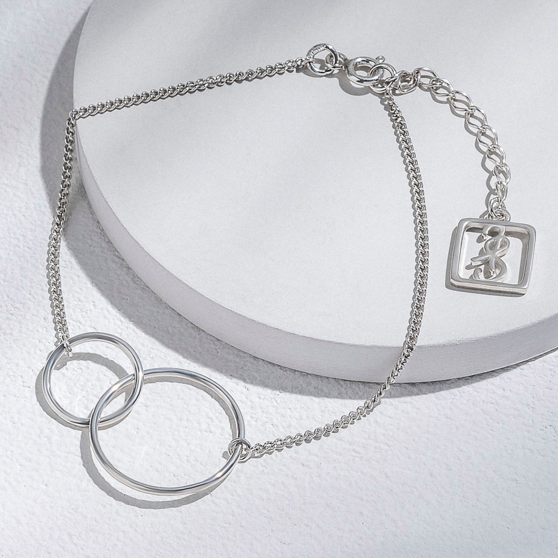 ISLAND SOUL Double Infinity Bracelet, Silver 925
