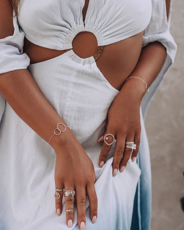 ISLAND SOUL Double Infinity Bracelet, Silver 925