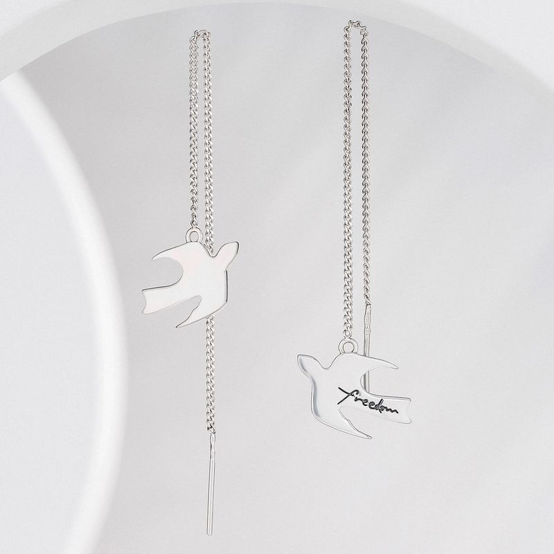 ISLAND SOUL Freedom Pendant Earrings, Silver 925