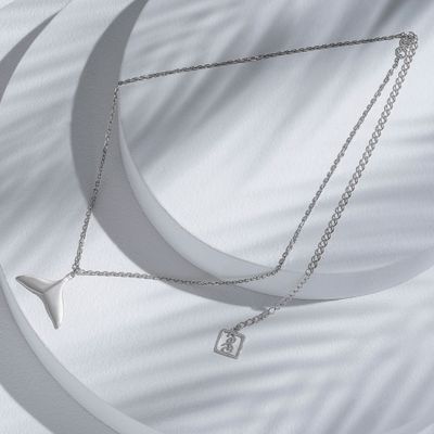 ISLAND SOUL Whale Tail Necklace, Silver 925
