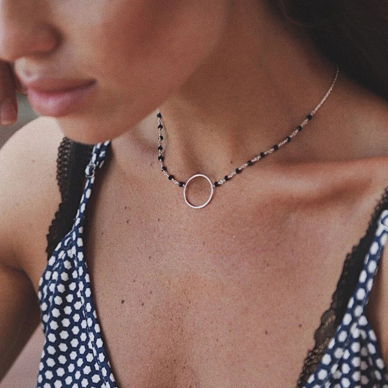 ISLAND SOUL Infinity Pendant with Black Onyx, Silver 925