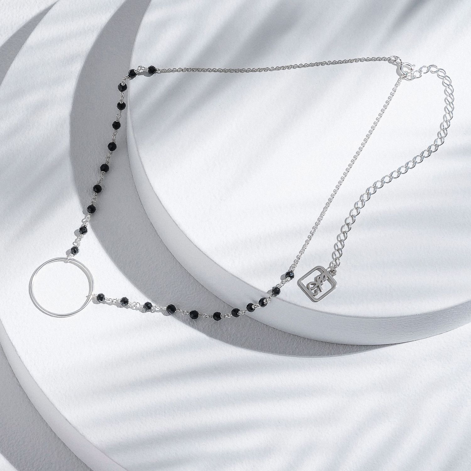 ISLAND SOUL Infinity Pendant with Black Onyx, Silver 925