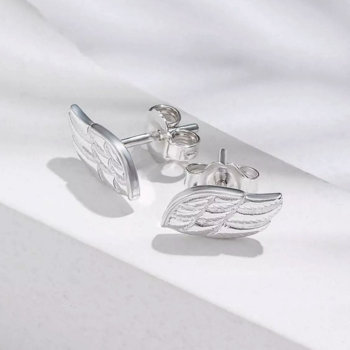 ISLAND SOUL Wings Stud Earrings, Silver 925