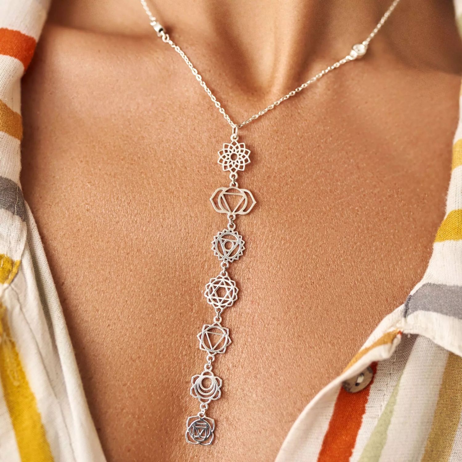 ISLAND SOUL Chakras Necklace, Silver 925