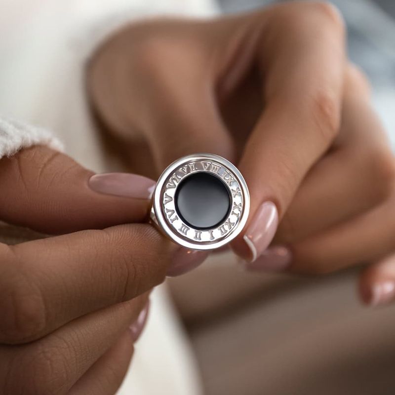 ISLAND SOUL Two-sided Zodiac Sign Ring, Silver 925