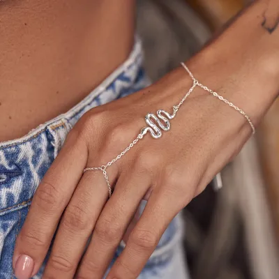ISLAND SOUL Snake Slave Bracelet, Silver 925