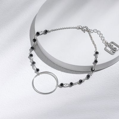 ISLAND SOUL Infinity Bracelet with Black Onyx, Silver 925