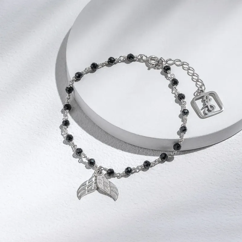 ISLAND SOUL Wings Bracelet with Black Onyx, Silver 925