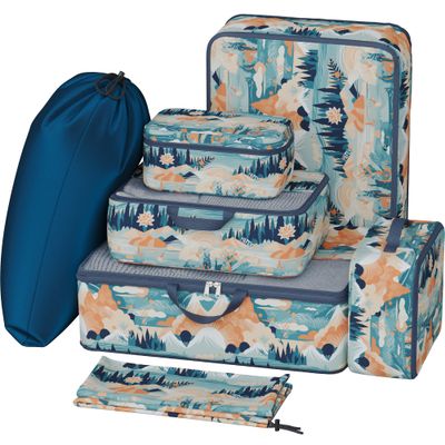 7‑Bag Travel Organizer HIFLY Austria The Alps for Large Suitcases L, XL, XXL
