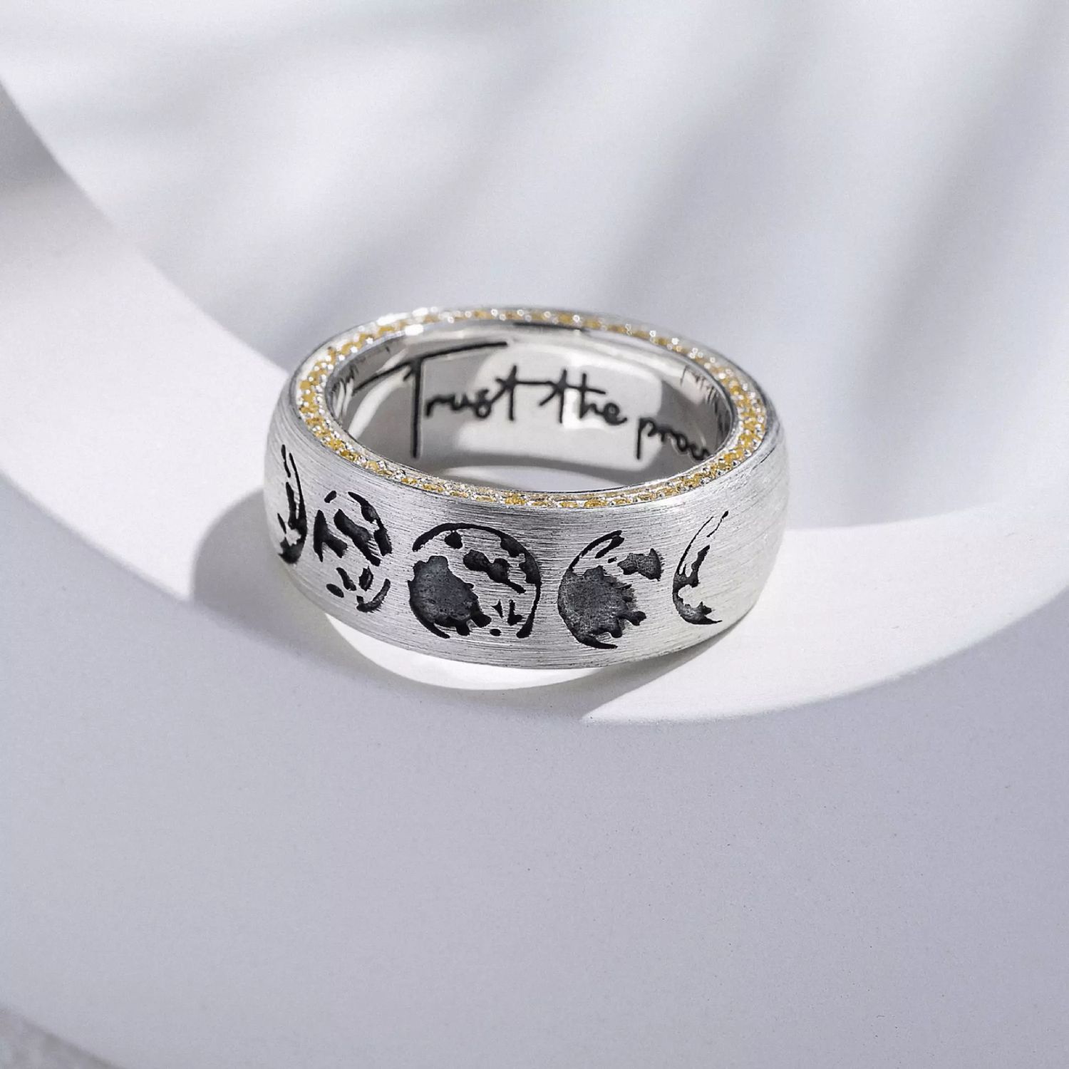 ISLAND SOUL Trust the Process Ring, Silver 925