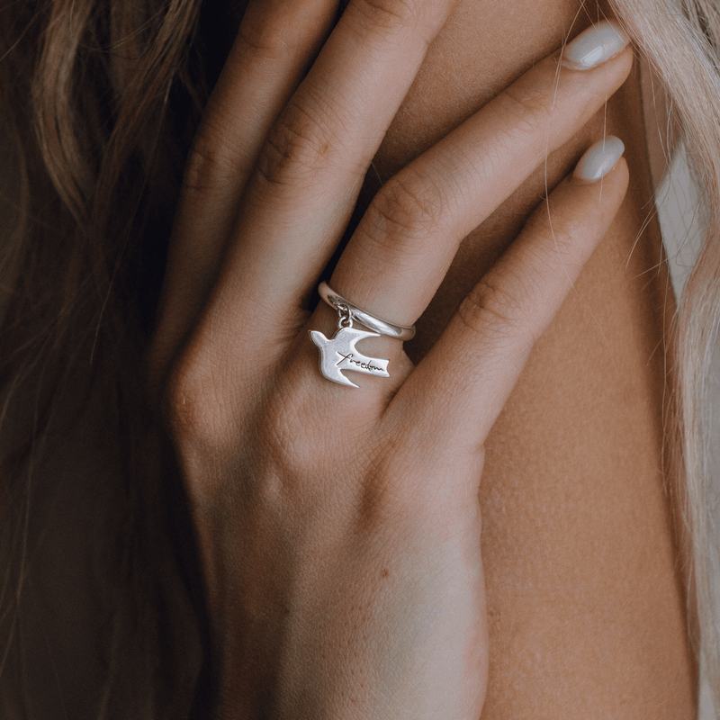 ISLAND SOUL Freedom Pendant Ring, Silver 925