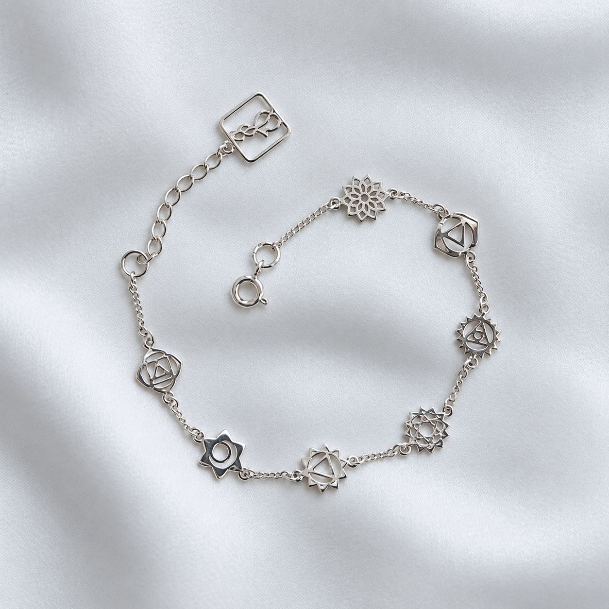 ISLAND SOUL Chakras Bracelet, Silver 925