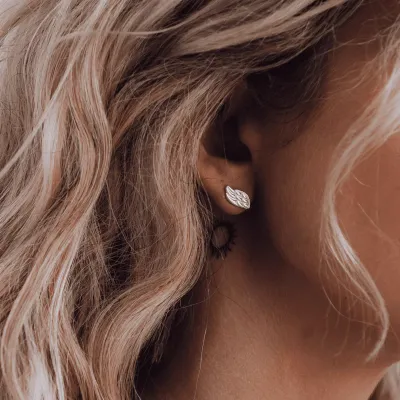 ISLAND SOUL Wings Stud Earrings, Silver 925