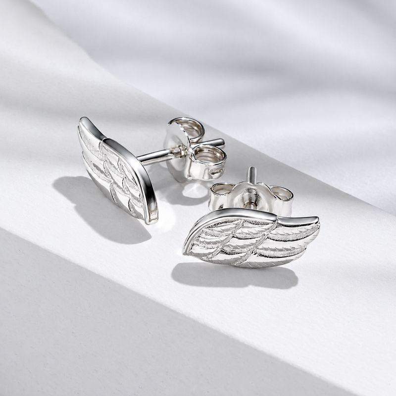 ISLAND SOUL Wings Stud Earrings, Silver 925