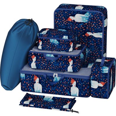 7‑Bag Travel Organizer HIFLY Austria Seurat for Large Suitcases L, XL, XXL